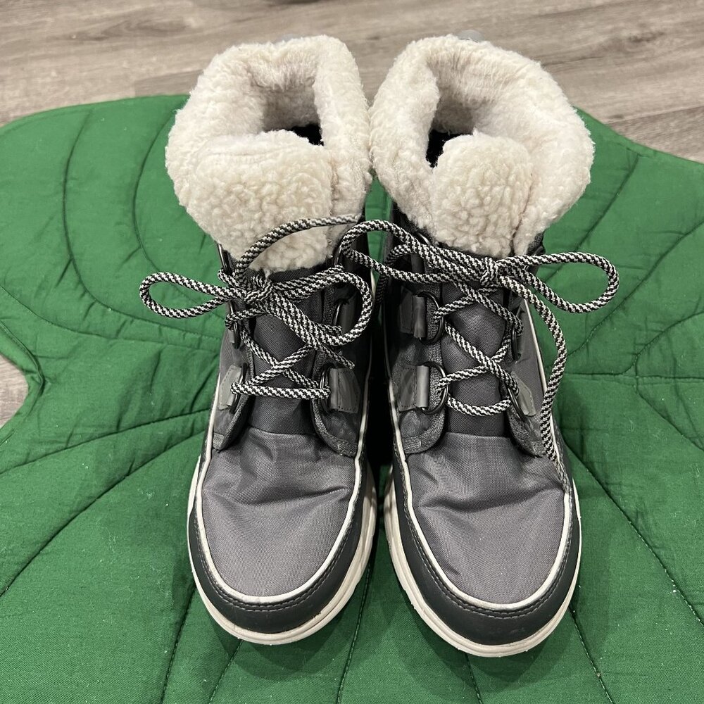 Sorel Womens 7 Explorer Carnival Winter Boots Waterproof Gray Quarry - Picture 2 of 9